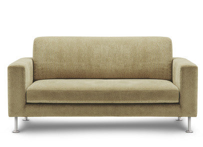 Square Loveseat in Tweed Stainless Steel Frame